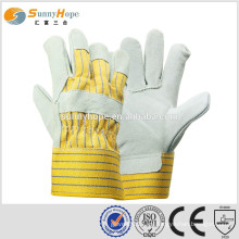 Sunnyhope 10,5 pulgadas de palma de vaca completa dividir seguridad rigger guantes